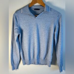 Emanuel Berg Men’s Polo Sweater Size M Baruffa Extra Fine Merino Wool Cashmere
